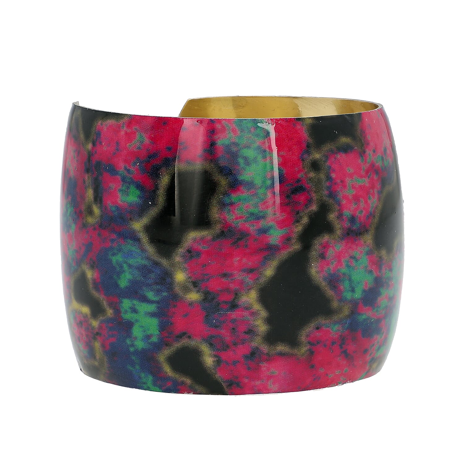 Meena Work Antique Cuff Bangle (Size 7) in Multi