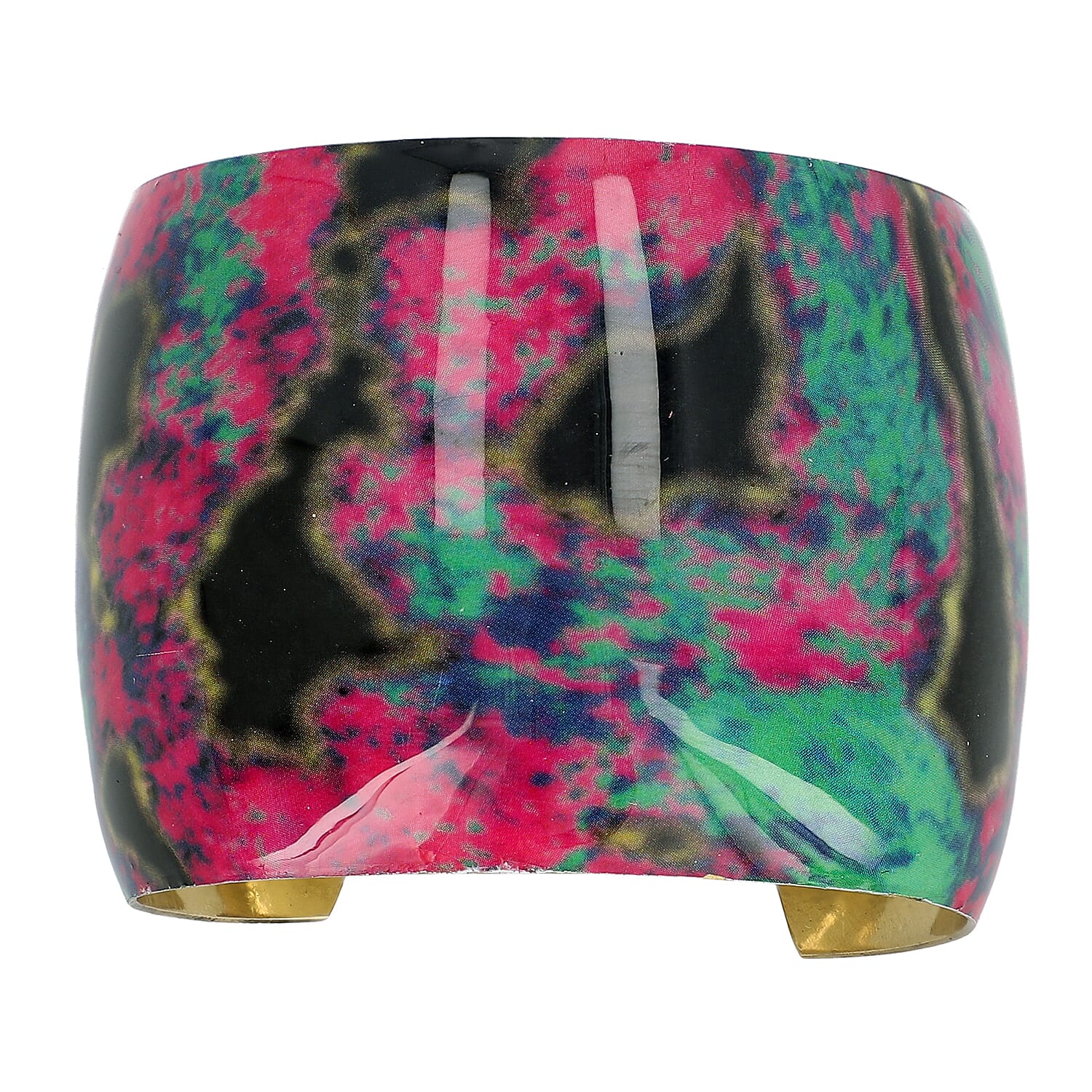 Meena Work Antique Cuff Bangle (Size 7) in Multi