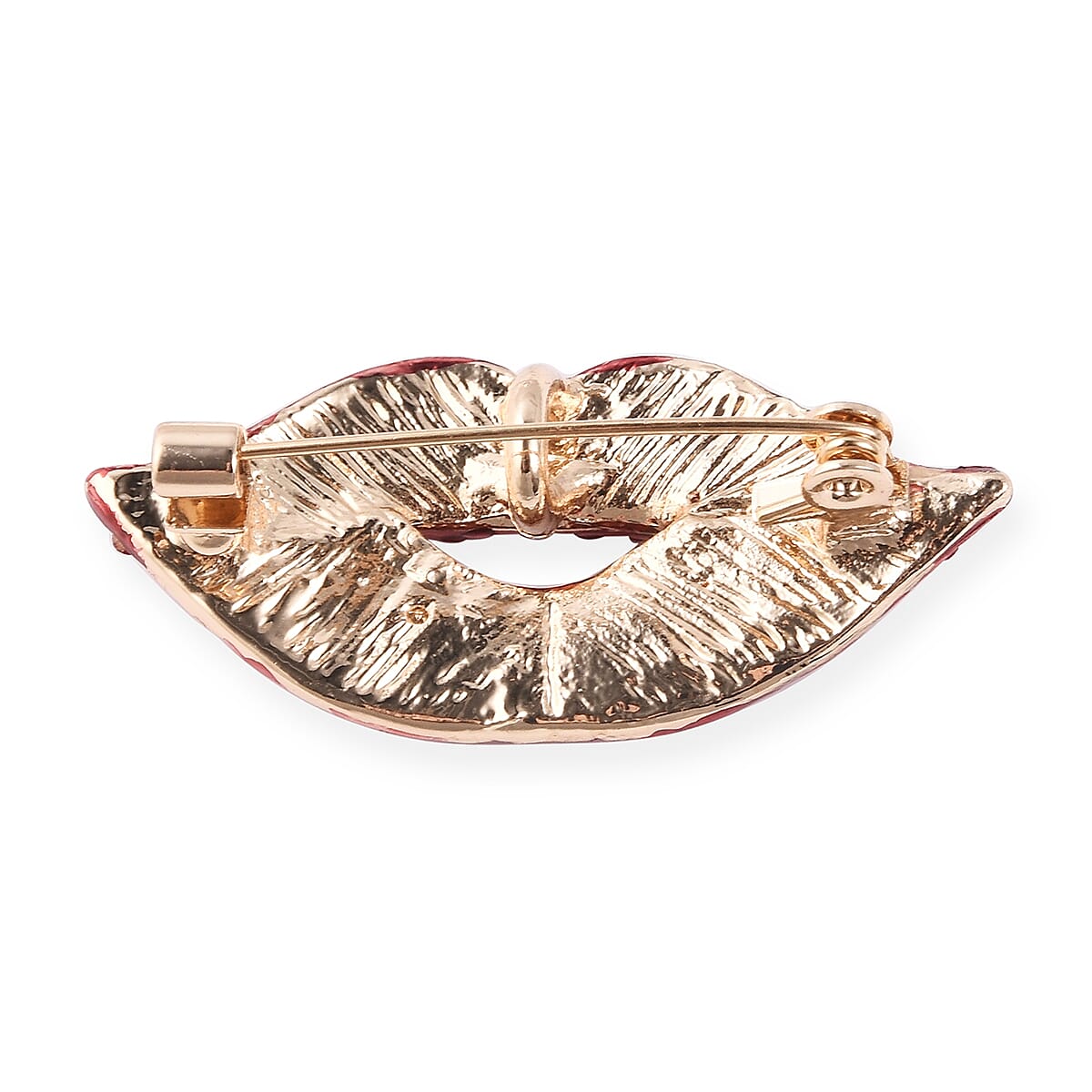 Red Austrian Crystal Necklace (Size 24) in Yellow Gold Tone