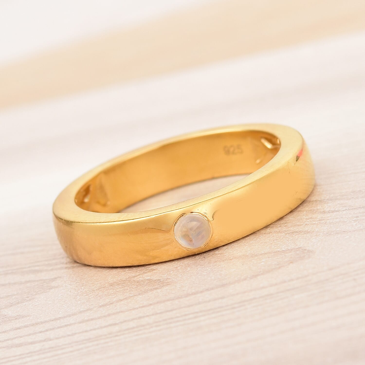 Mozambique Garnet Ring in Platinum Overlay Sterling Silver