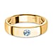 Solitaire Band Ring in 14K Gold Overlay Sterling Silver