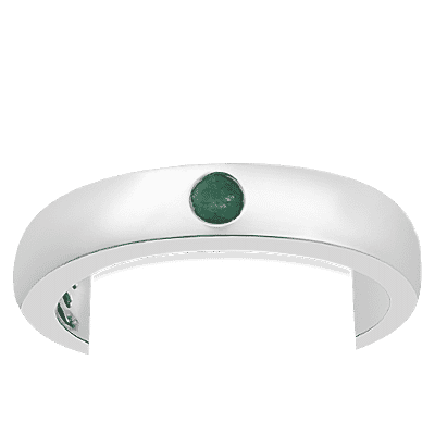 Kagem Zambian Emerald Ring in Platinum Overlay Sterling Silver Kagem Zambian Emerald Ring in Platinum Overlay Sterling Silver