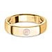 Solitaire Band Ring in 14K Gold Overlay Sterling Silver