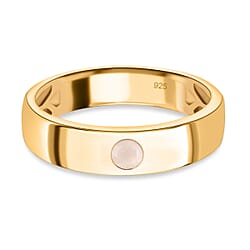 Solitaire Band Ring in 14K Gold Overlay Sterling Silver