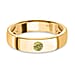 Solitaire Band Ring in 14K Gold Overlay Sterling Silver