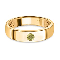 Solitaire Band Ring in 14K Gold Overlay Sterling Silver