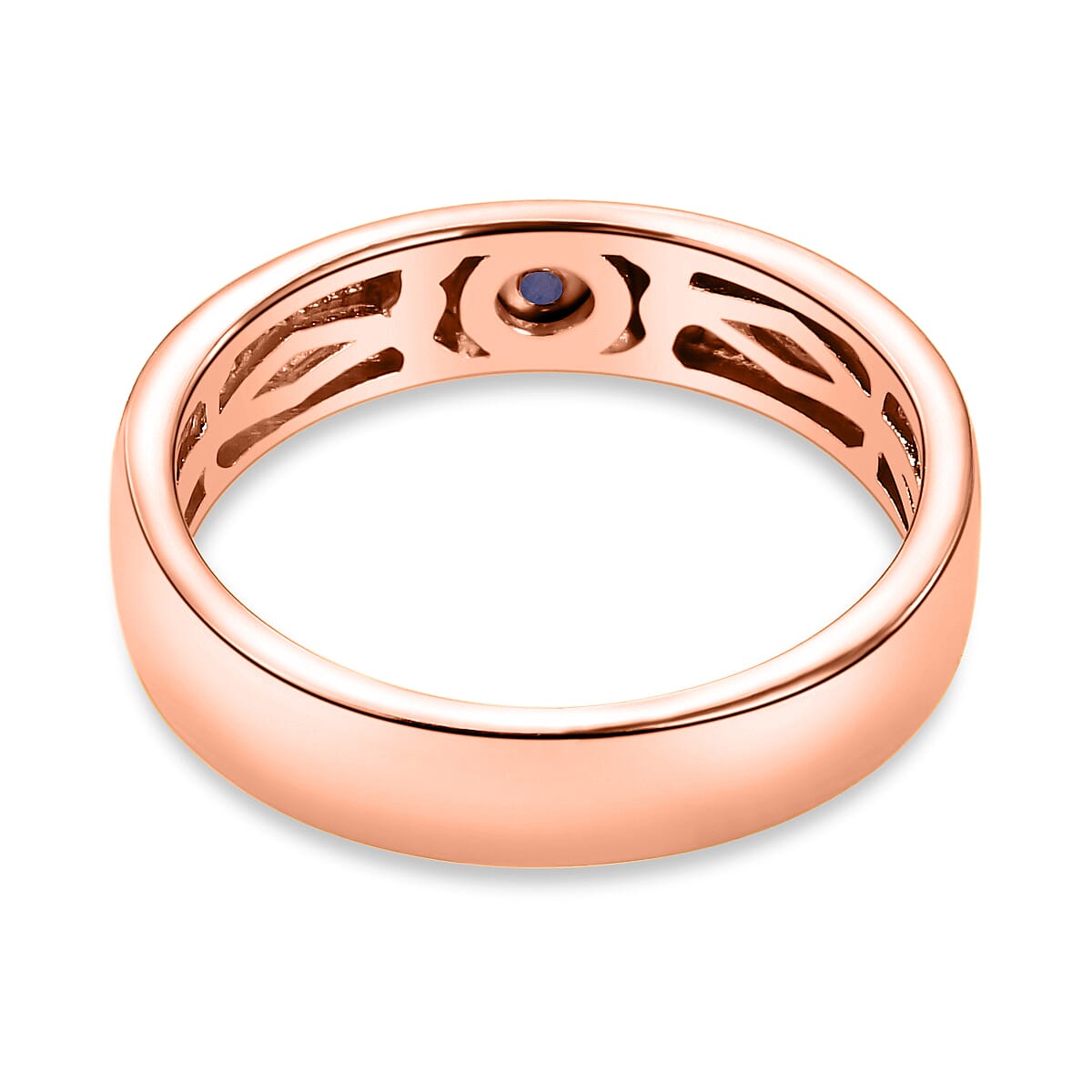Masoala Sapphire (FF) in Rose Gold Overlay Sterling Silver Ring