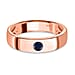 Mozambique Garnet Ring in Rose Gold Overlay Sterling Silver