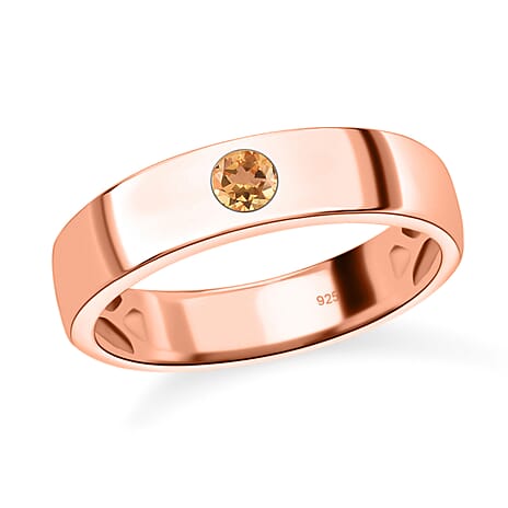 Citrine Ring in Rose Gold Overlay Sterling Silver Ring