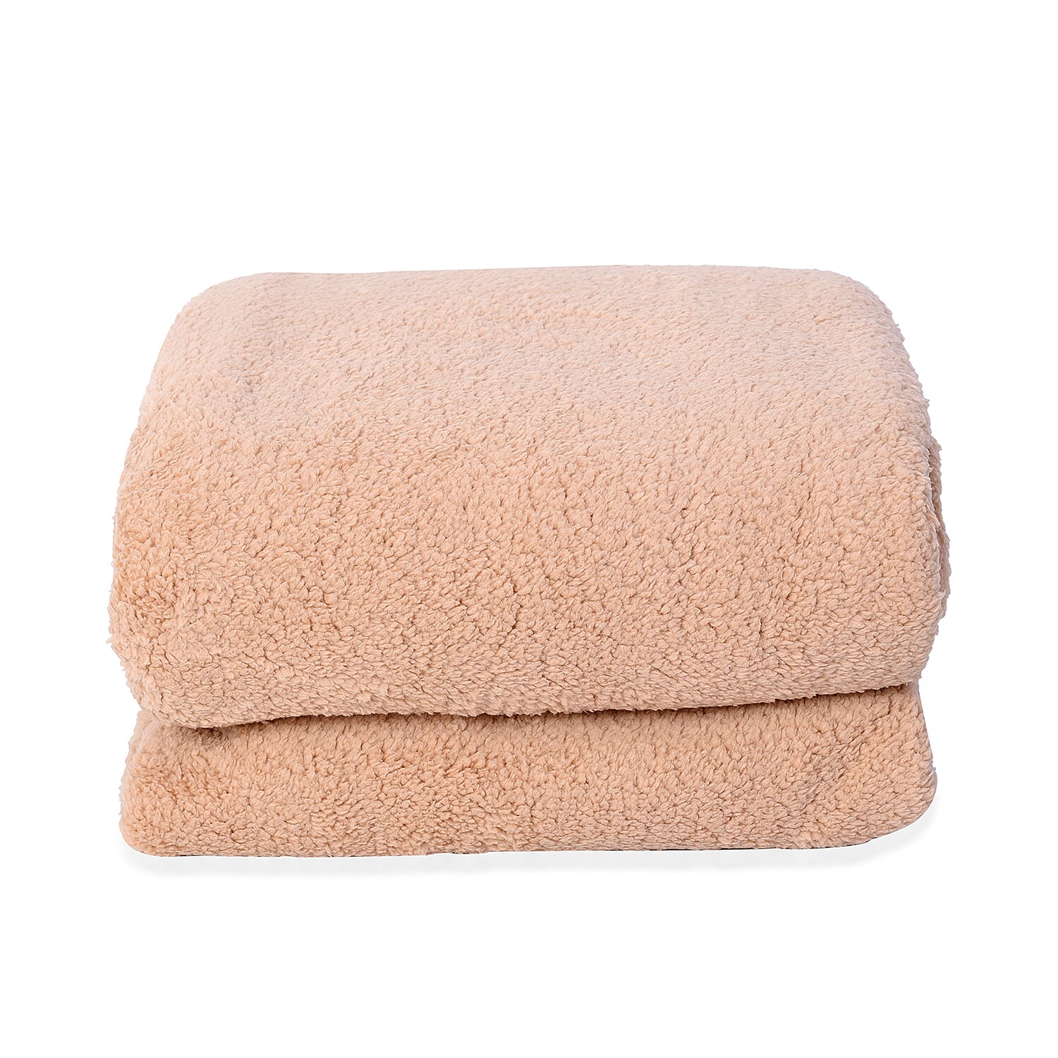 Supersoft Sherpa blanket, Double/King (Size 200x230 Cm) - Beige Colour