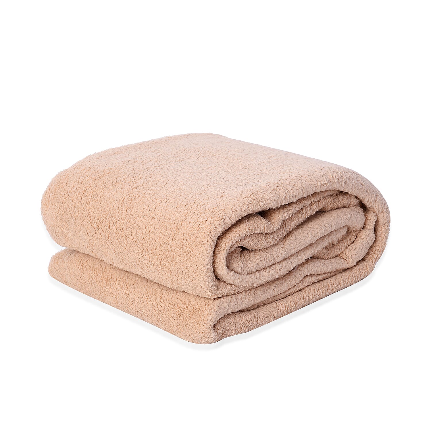 Supersoft Sherpa blanket, Double/King (Size 200x230 Cm) - Beige Colour