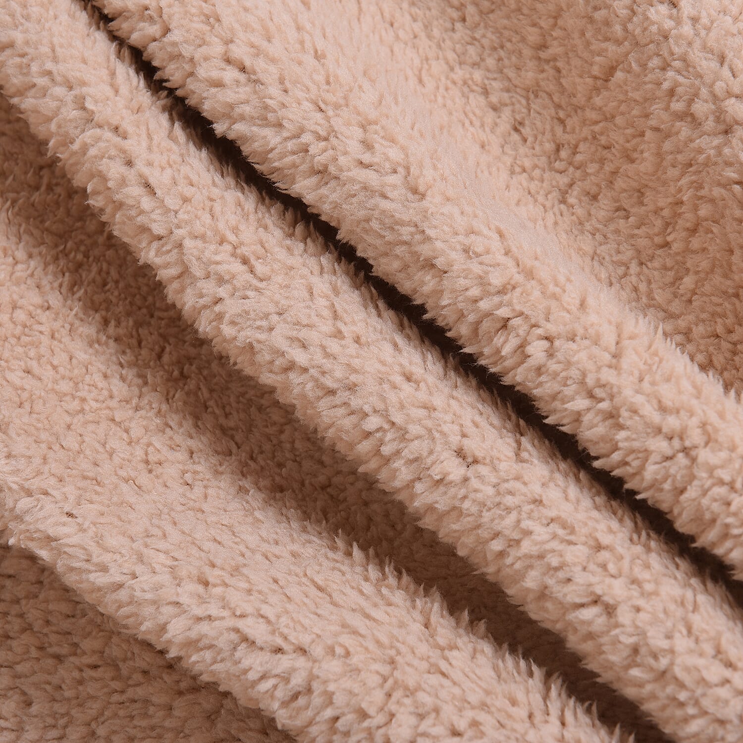 Supersoft Sherpa blanket, Double/King (Size 200x230 Cm) - Beige Colour