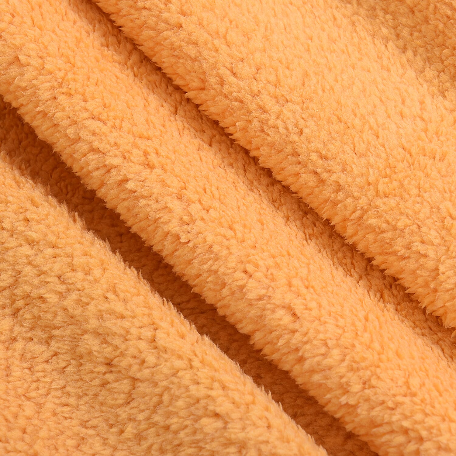 Supersoft Sherpa Blanket, Double/King (Size 200x230 Cm) - Warm Yellow Colour