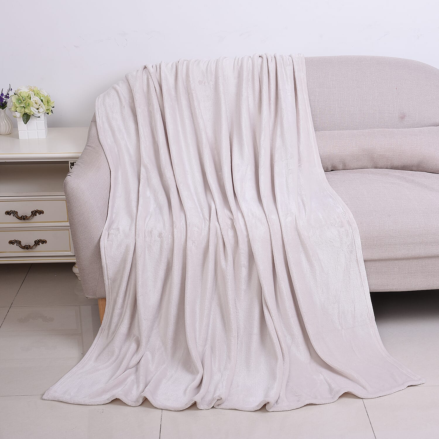 One Time Deal - Supersoft Coral Fleece Blanket 150x200 cm - Ivory