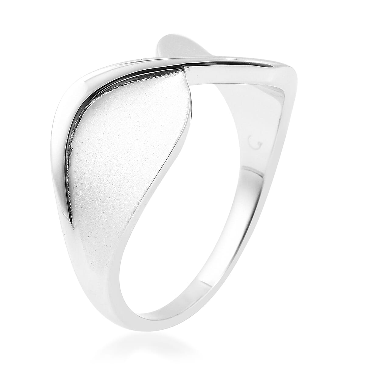 RACHEL GALLEY Sandblast Collection Rhodium Overlay Sterling Silver Infinity Design Ring