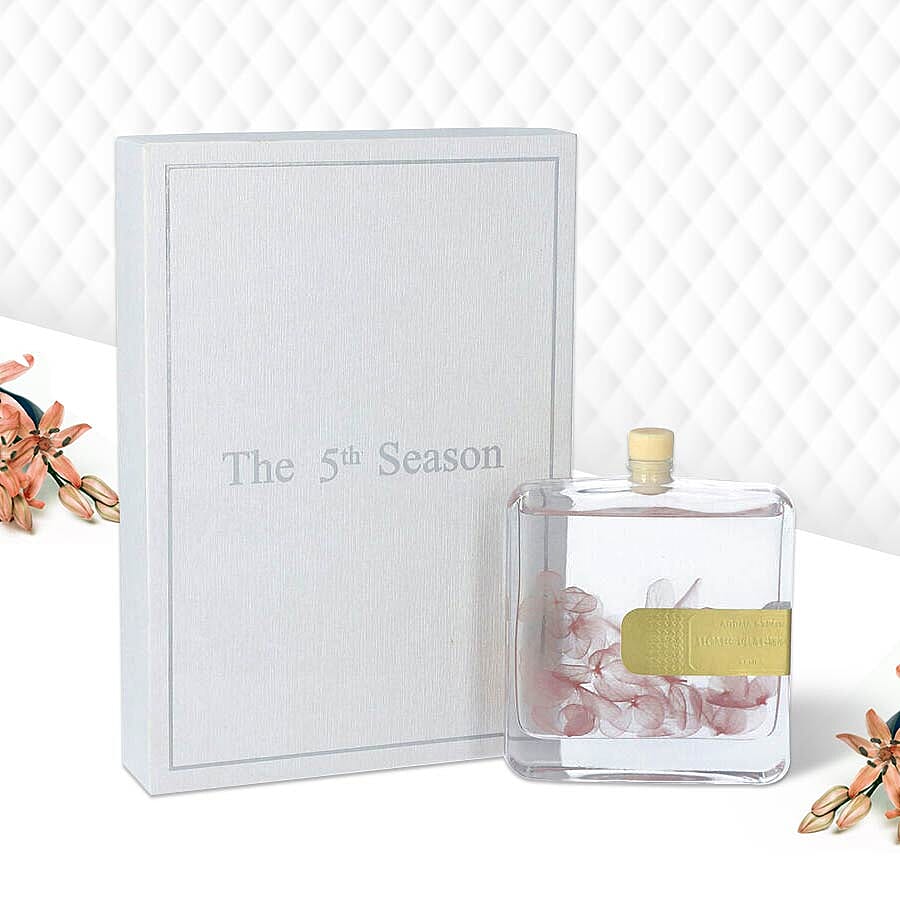The 5th Season - 100ml Square Diffuser with Real Flowers - Pink (Fragrance Tresor In Love)