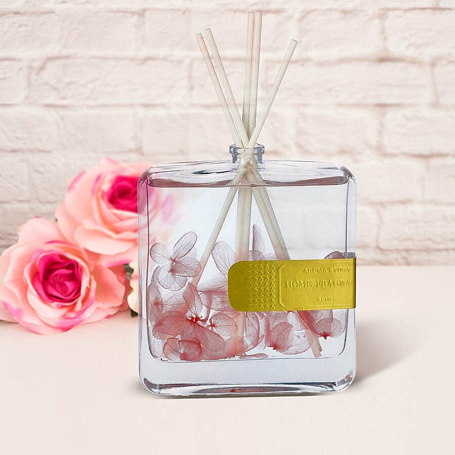 The 5th Season - 100ml Square Diffuser with Real Flowers - Pink (Fragrance Tresor In Love)