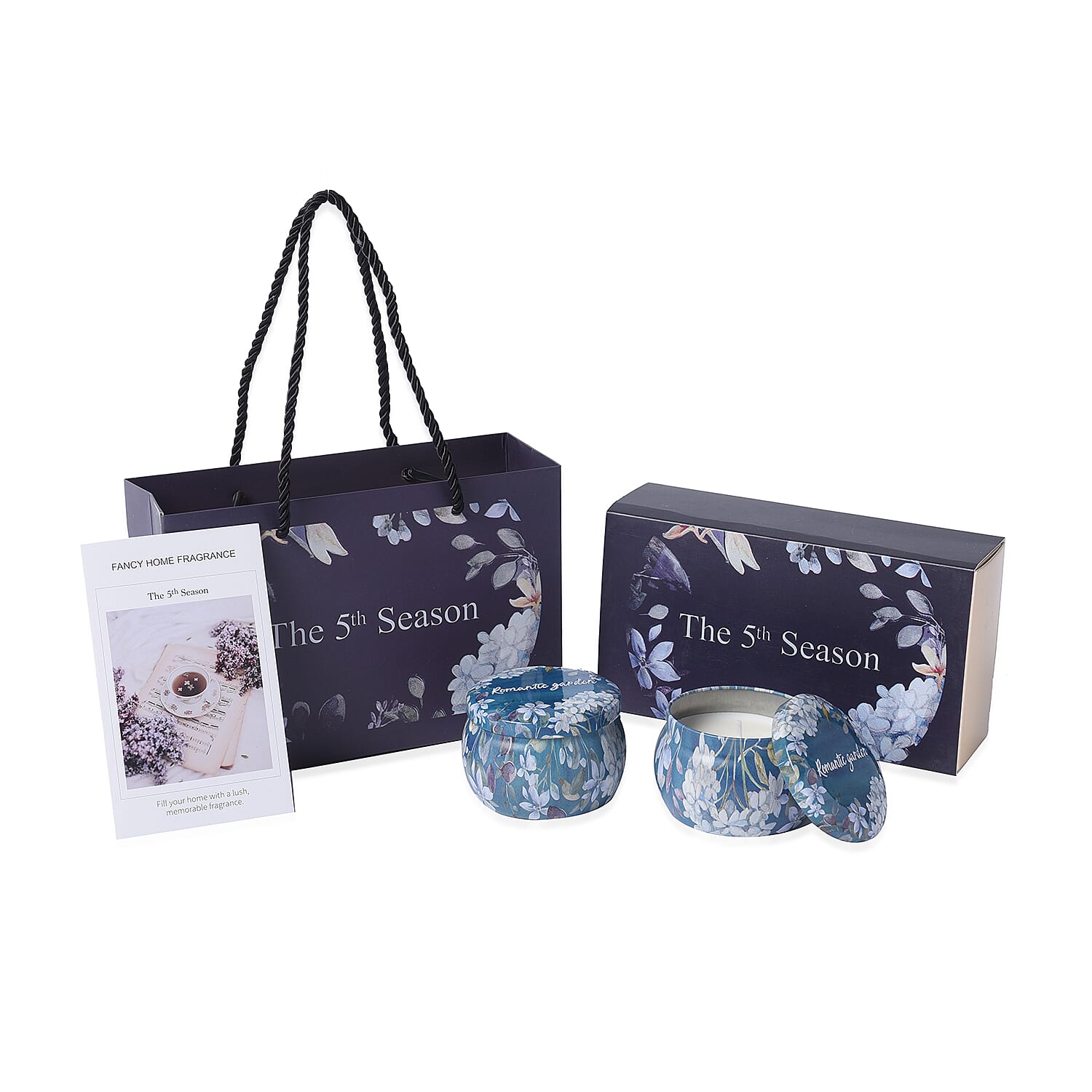 The 5th Season Set of 2 Scented Candle in Luxury Gift Box - Blue