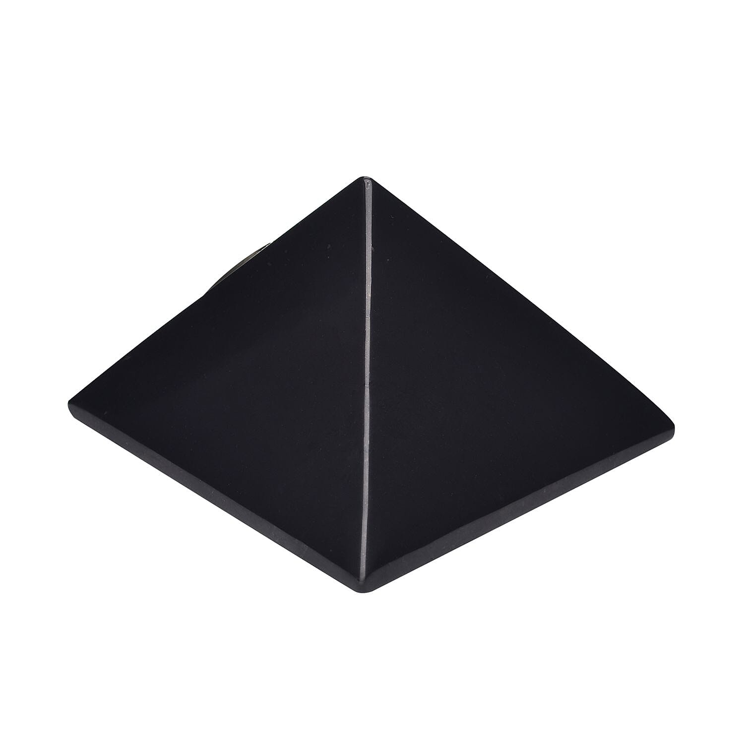 GENOA Shungite Japan Movement Water Resistant Pyramid Table Clock in Gold Tone