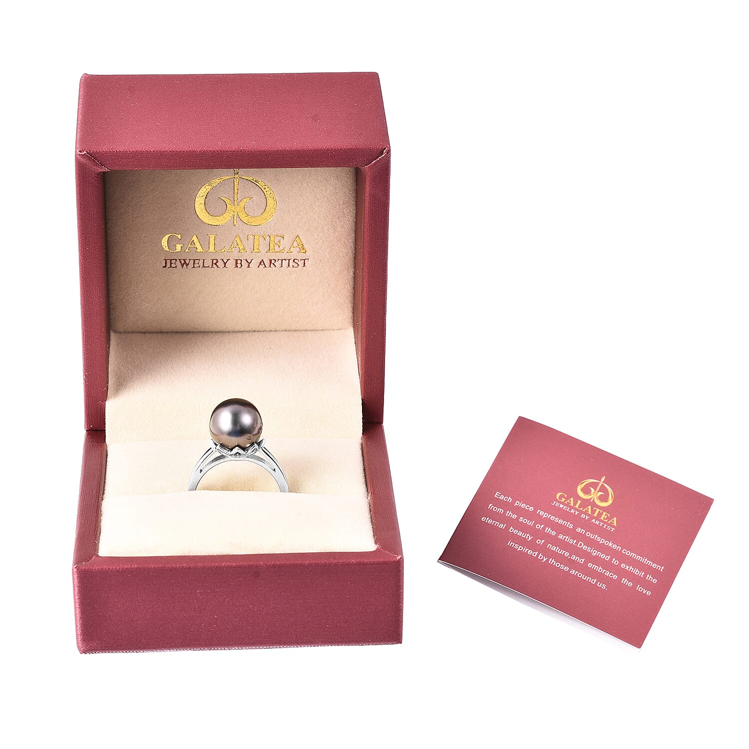 Galatea Pearl - Tahitian Pearl Ring in Sterling Silver