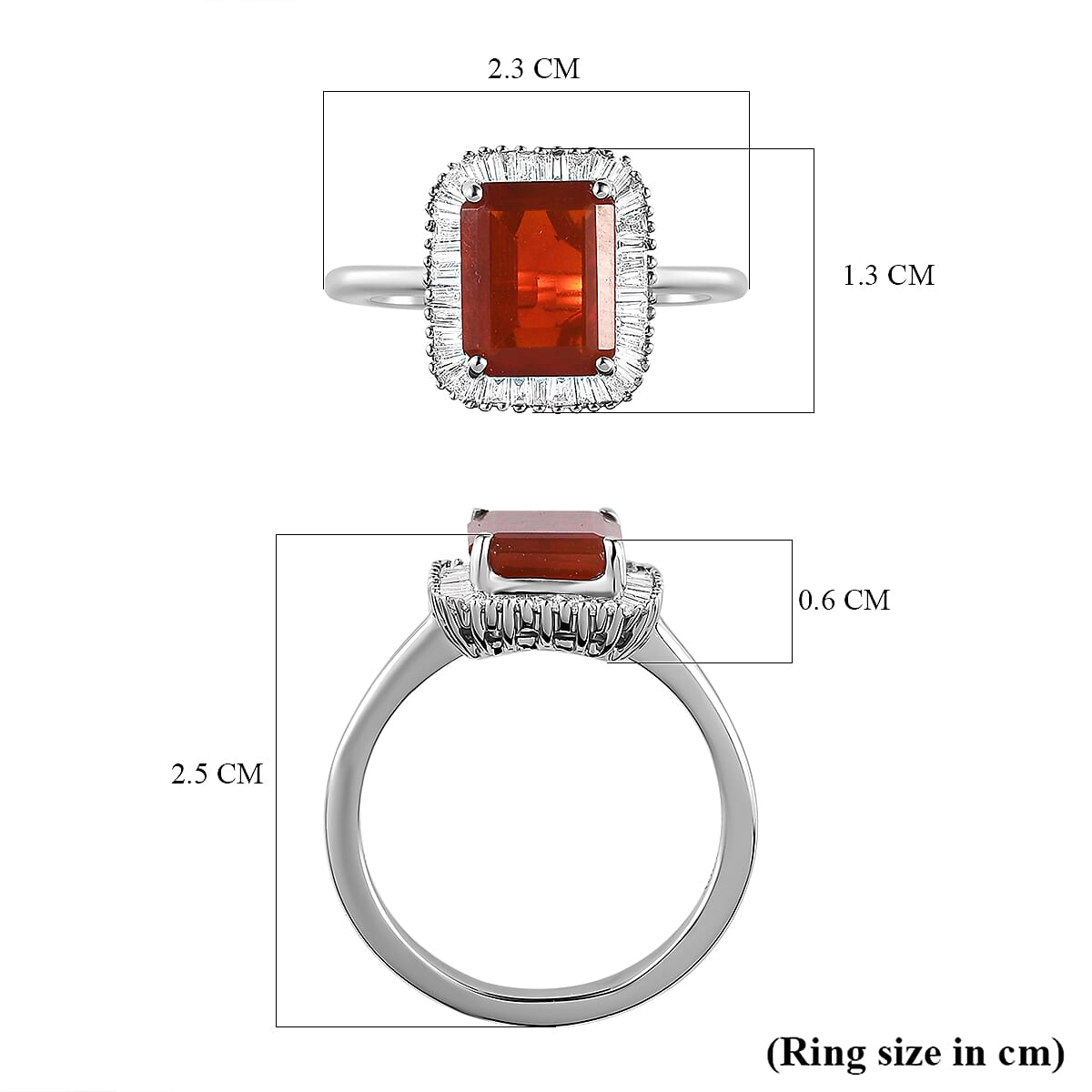 RHAPSODY 950 Platinum AAAA Jalisco Fire Opal and Diamond (VS-E-F) Halo Ring 1.84 Ct, Platinum Wt 5.09 Gms