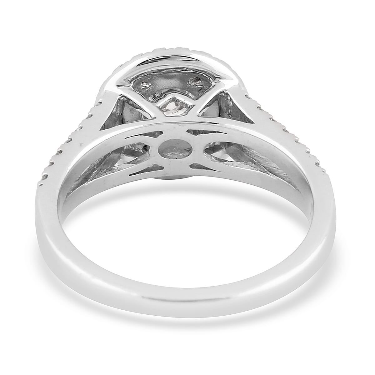 14K White and Yellow Gold Natural Pink Diamond and White Diamond (I1-I2/G-H) Ring 0.75 Ct, Gold wt 4.70 Gms