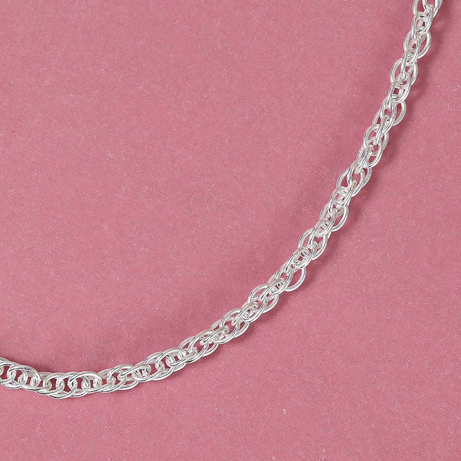 Hand Made-Sterling Silver Prince of Wales Necklace (Size 20) with Lobster Lock, Silver wt 7.21 Gms