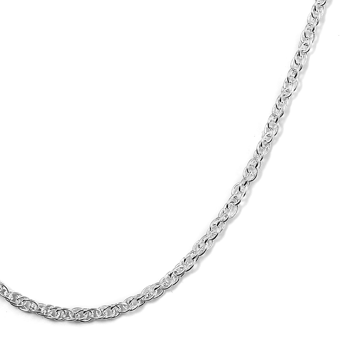 Hand Made-Sterling Silver Prince of Wales Necklace (Size 20) with Lobster Lock, Silver wt 7.21 Gms