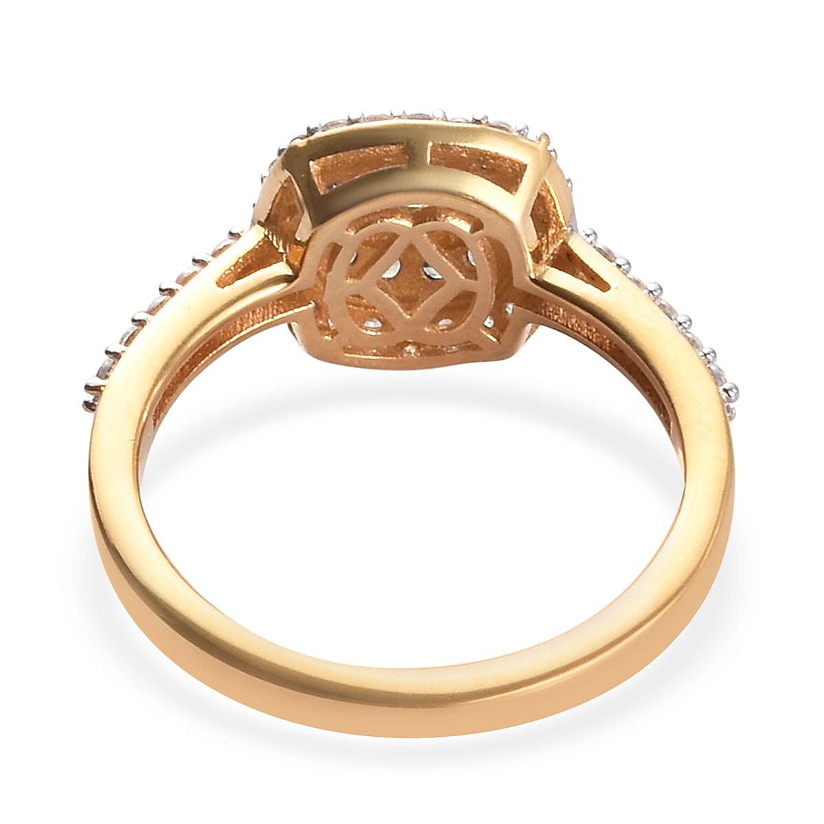 Alexandrite, Natural Cambodian Zircon Halo Ring in 14K Gold and Black Overlay Sterling Silver 1.000  Ct.