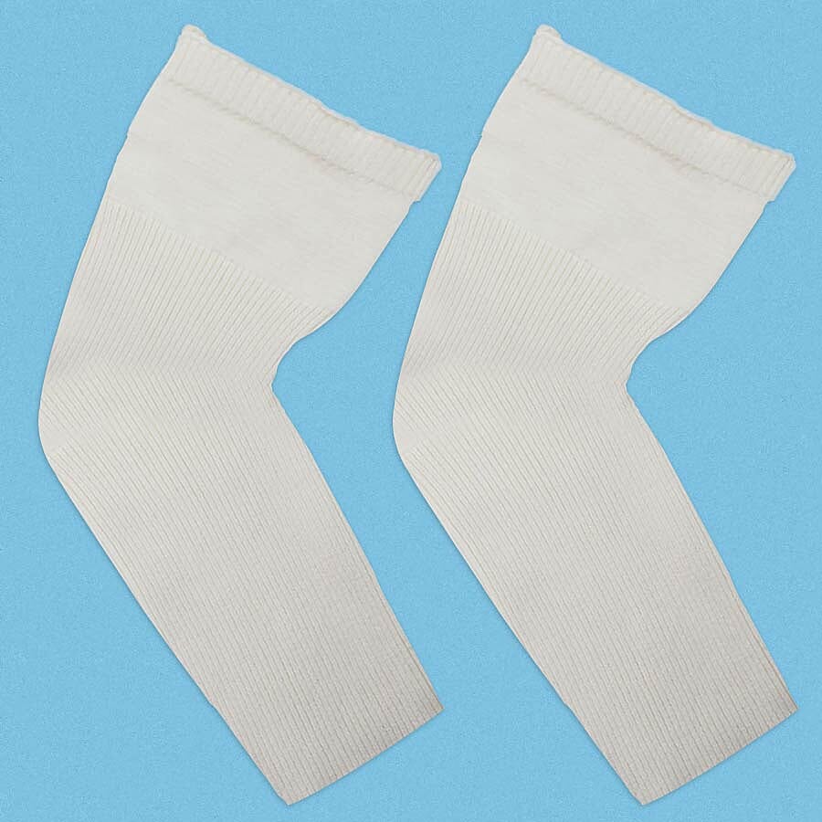 Set of 2 - Elbow Sleeves (Size 33x12 Cm) - White