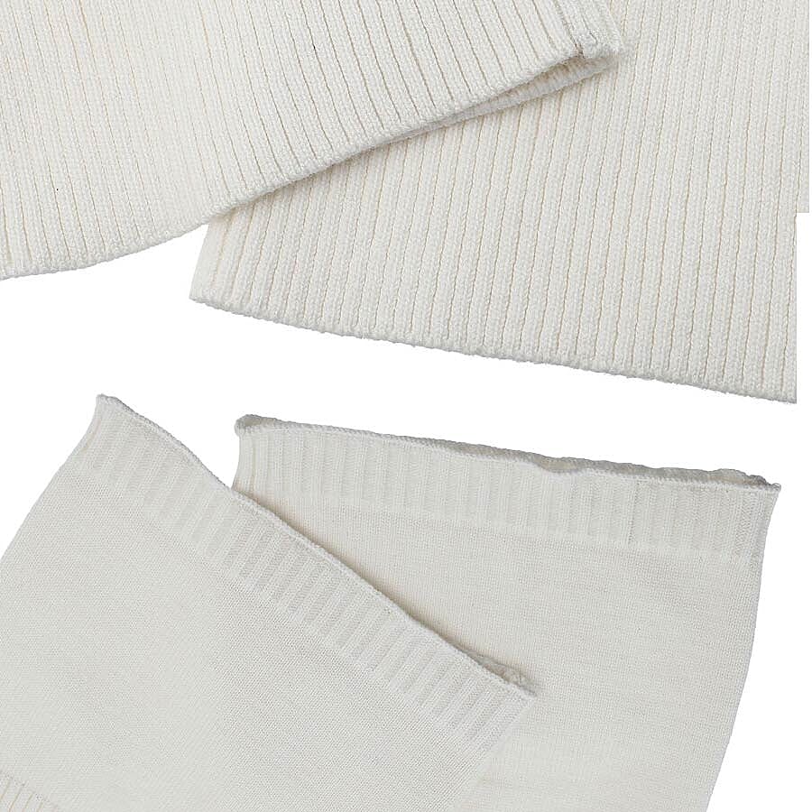 Set of 2 - Elbow Sleeves (Size 33x12 Cm) - White