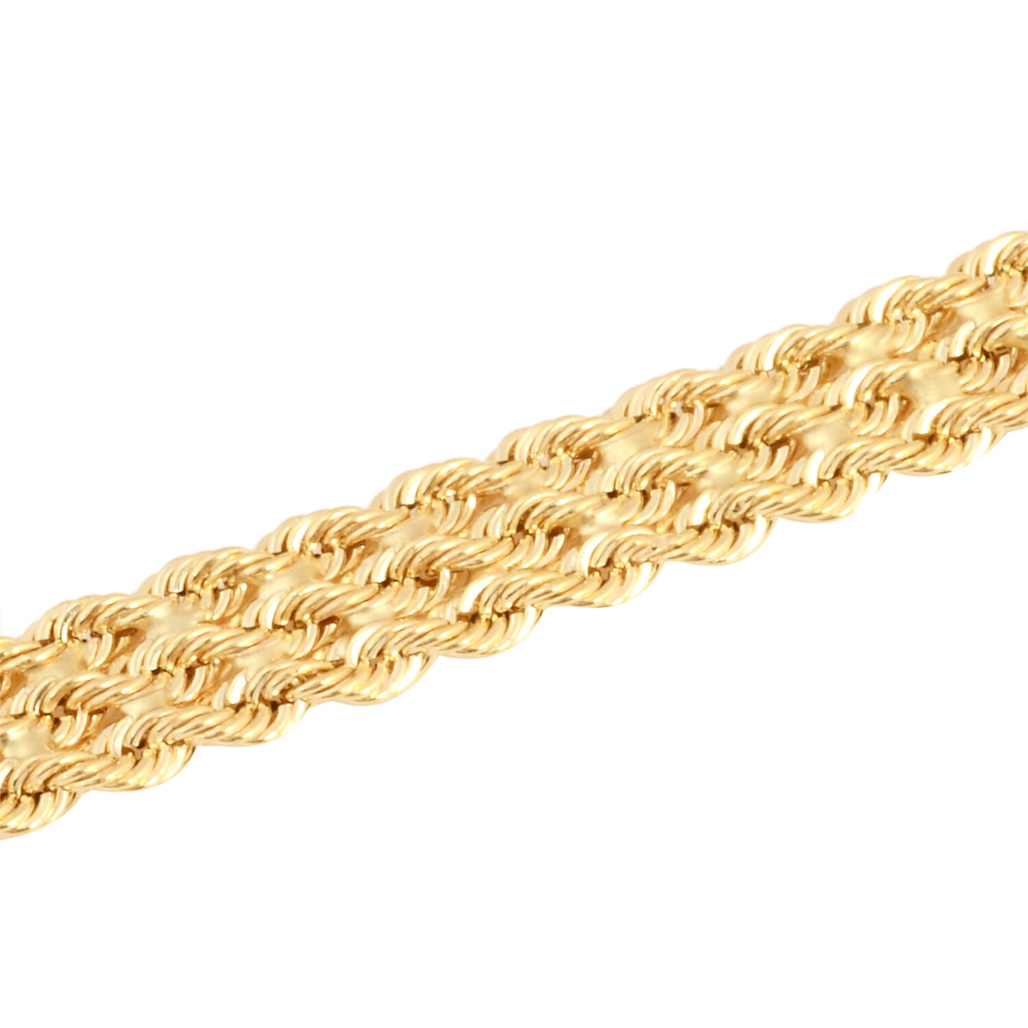 9K Yellow Gold Rope Bracelet (Size 7.5) with Senorita Clasp, Gold wt. 3.38 Gms