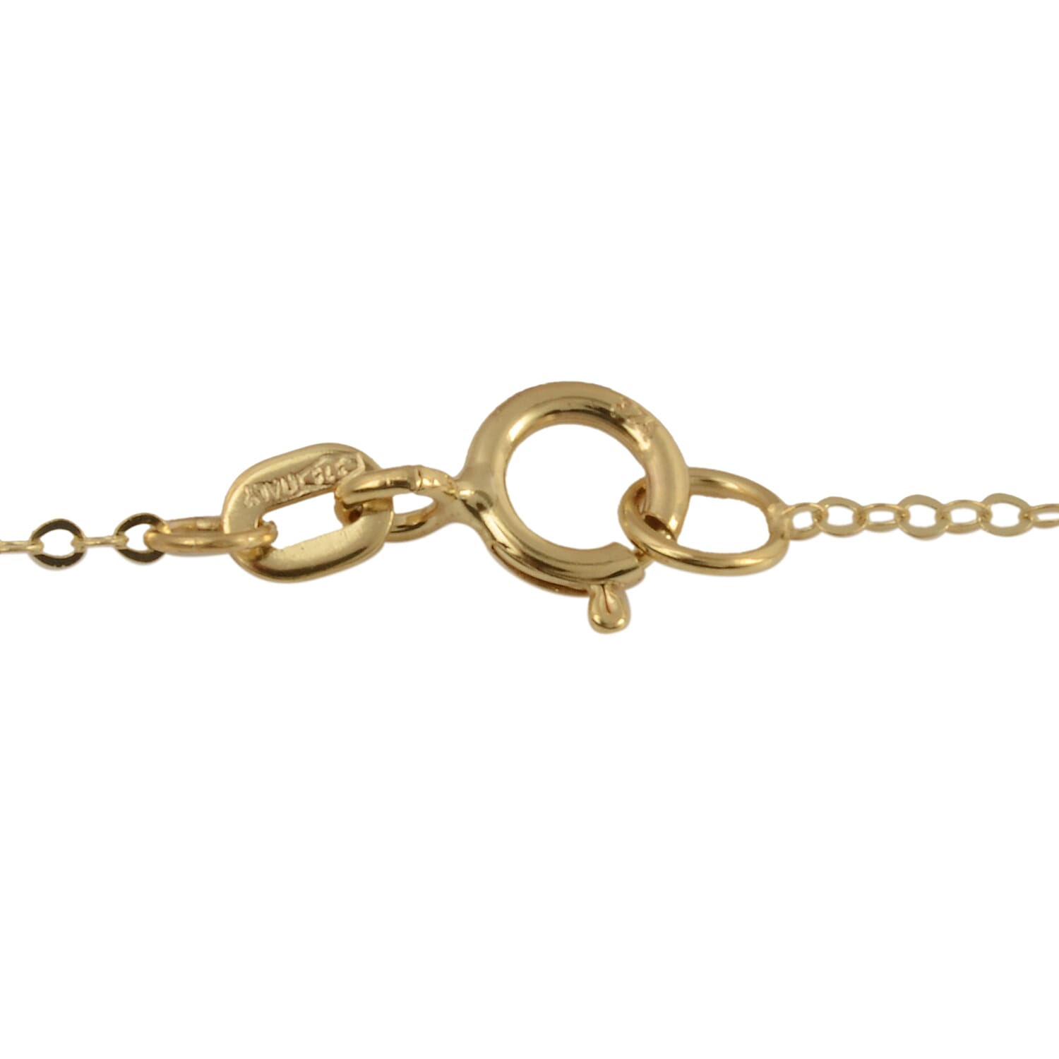 Italian Made - 9K Yellow Gold Yesterday, Today, Tomorrow & Forever Bar Cable Chain Necklace (Size 18)