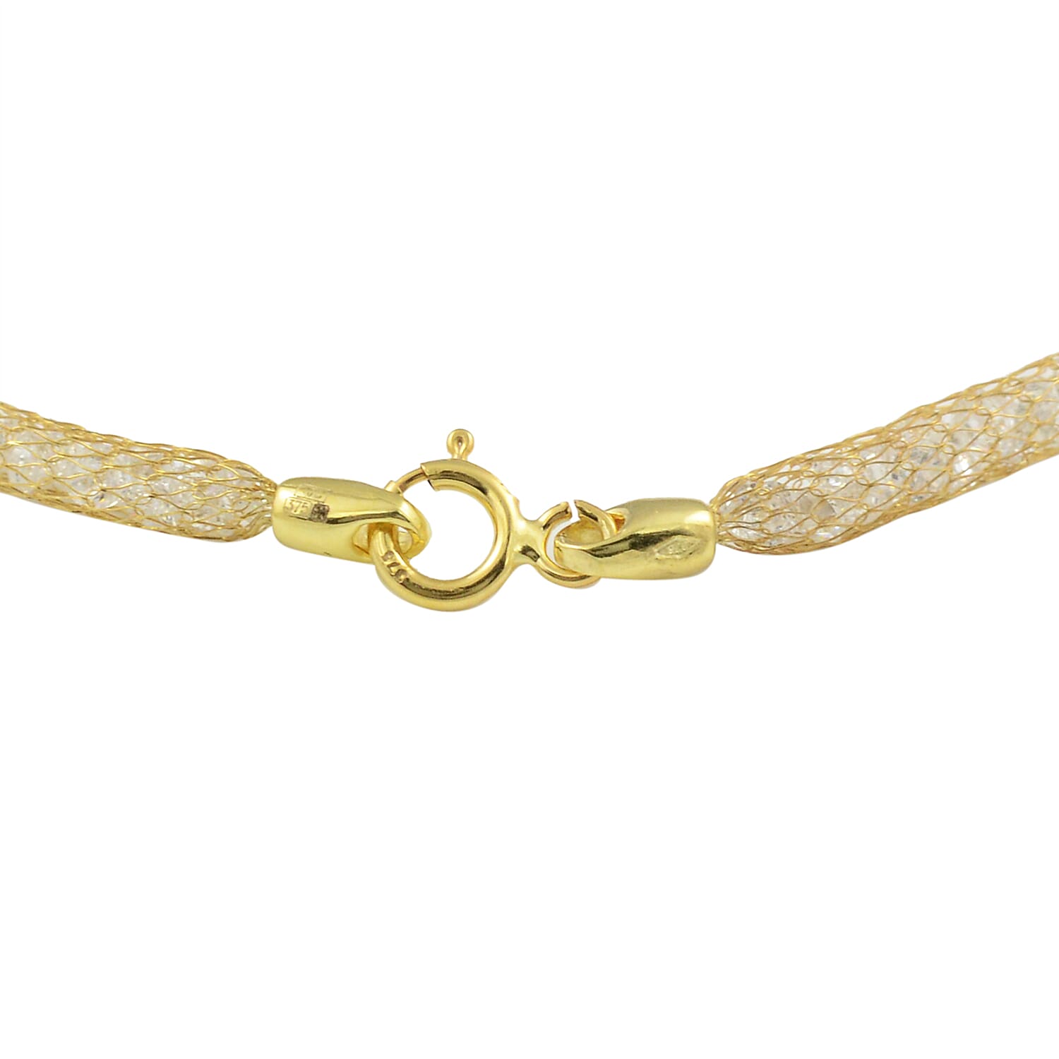 Vicenza Italian Boutique CloseOut Deal- 9K Yellow Gold Simulated Diamond Galaxy Star Necklace With Spring Ring Clasp (Size 17.5)