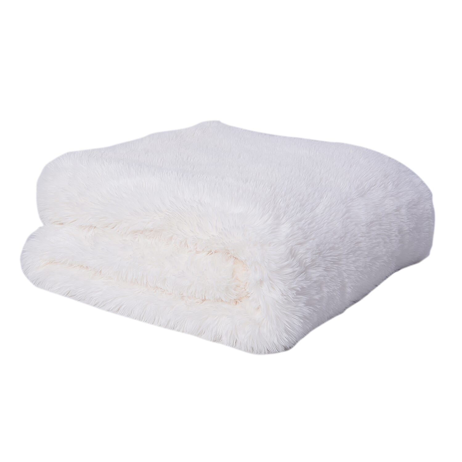 Supersoft High Quality Faux Fur Sherpa Blanket (150x200cm) - White