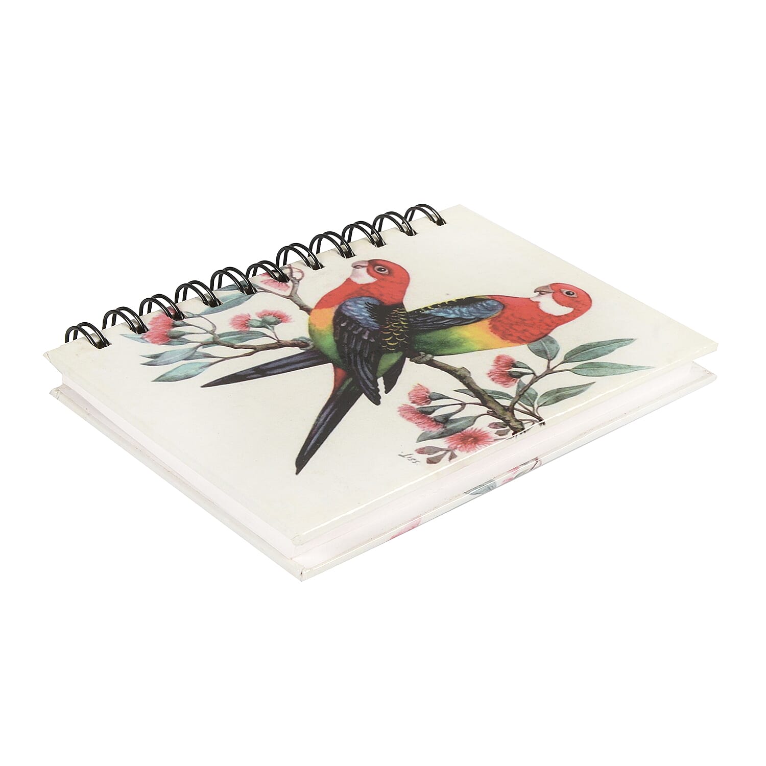 Set of 2 - Glossy Parrot Cover Spiral Notebook (Size 15x10.5 cm) - 120 Pages