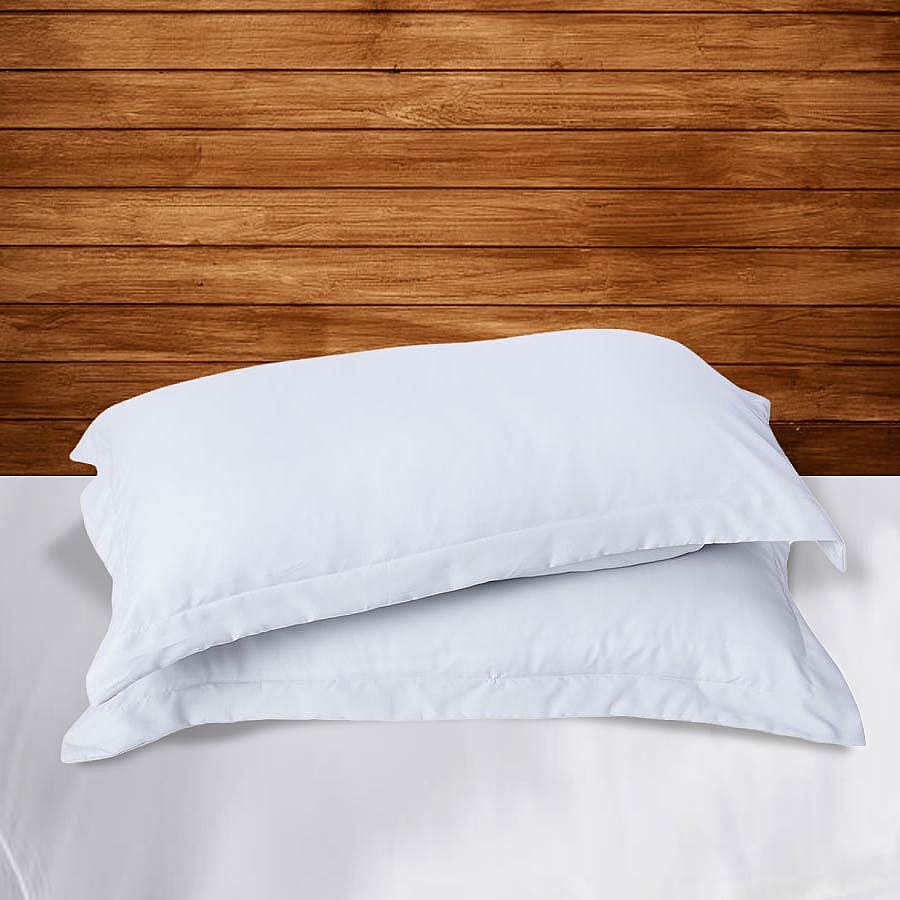 4 Piece Set, 2 Copper Infused Oxford Style Pillowcases and 2 Copper infused Eye Masks - Light Grey