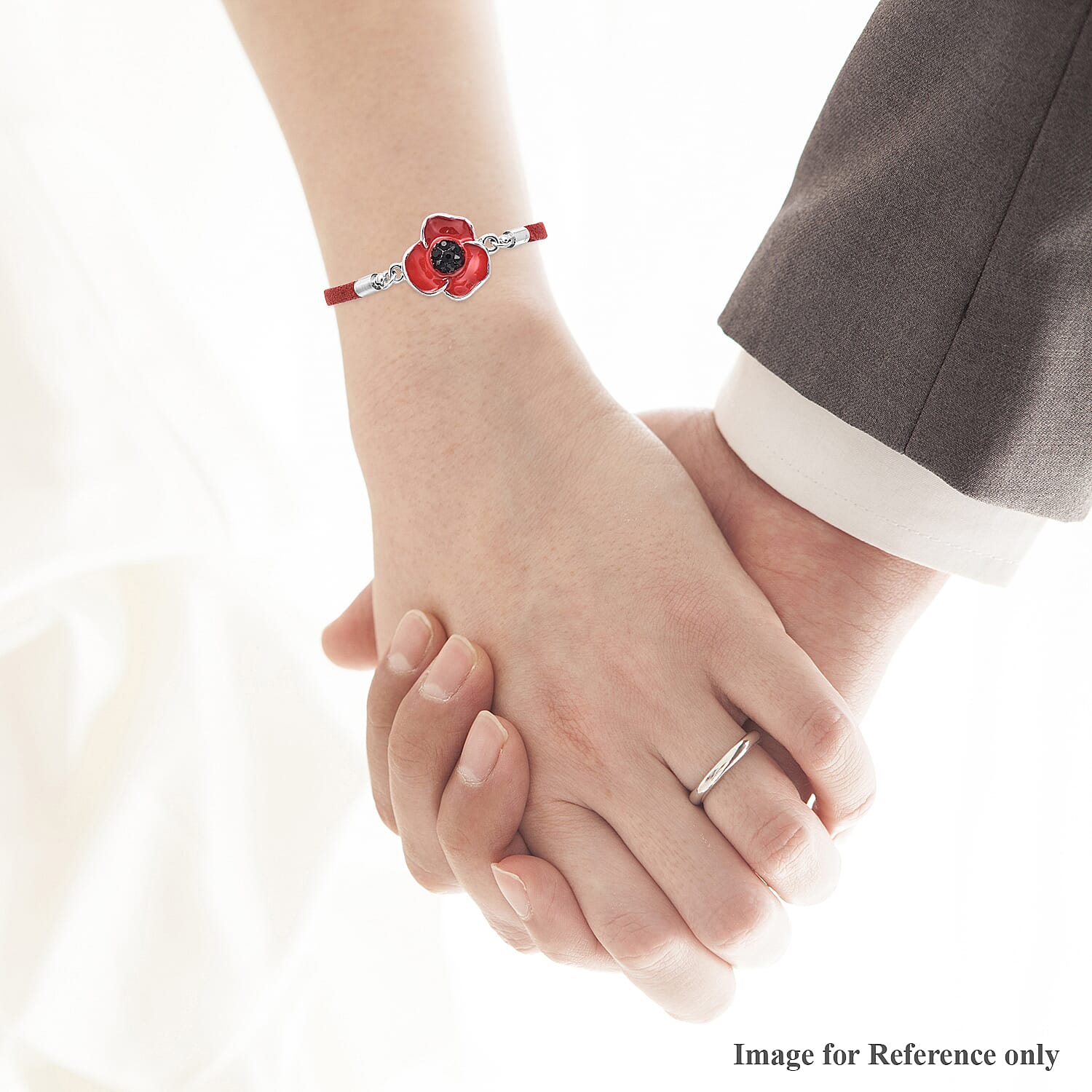 TJC  Design - Black Austrian Crystal Enamelled  Bracelet (Size 7 with 1 inch Extender)