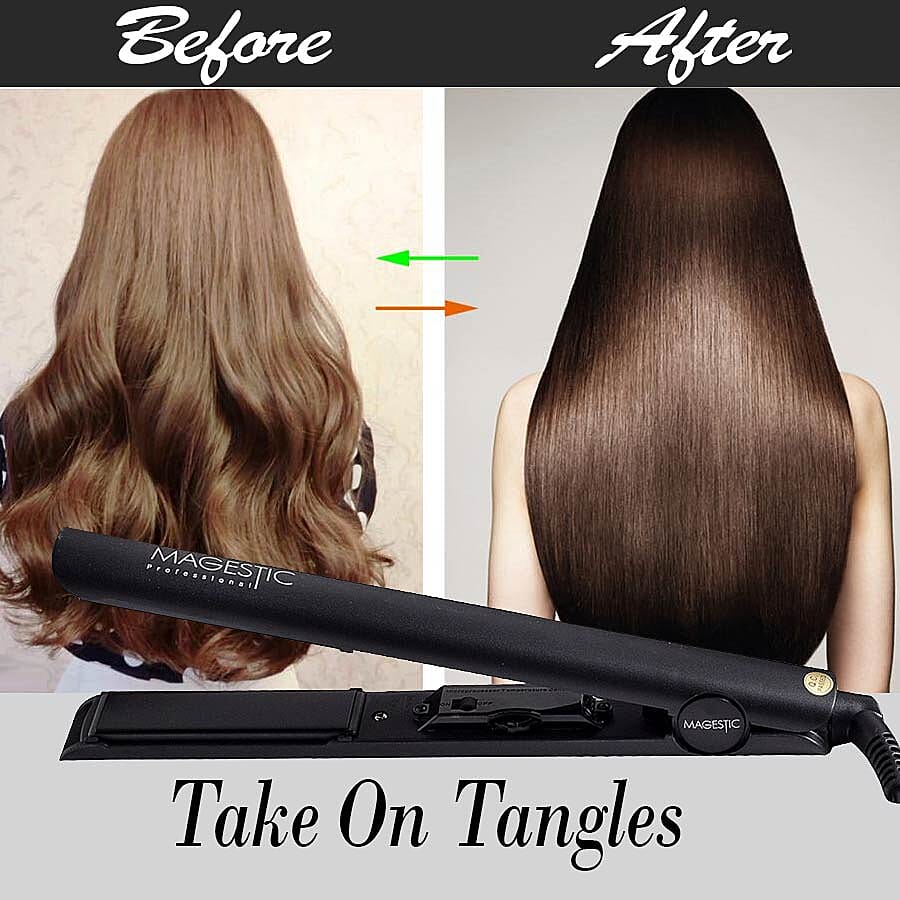 Magestic: Nano Hair Straightener (Size 27x3cm) - Silver/Black