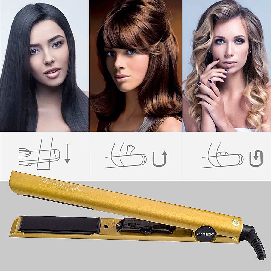 Magestic: Nano Hair Straightener - Silver/Gold
