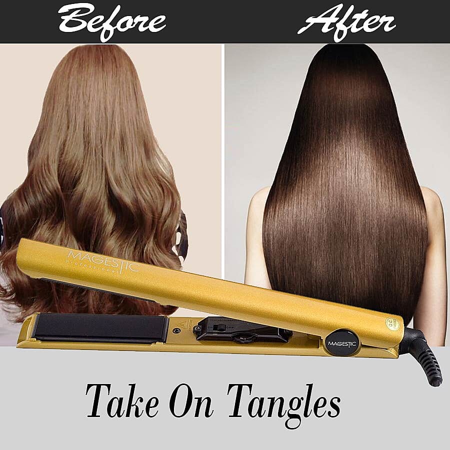 Magestic: Nano Hair Straightener - Silver/Gold