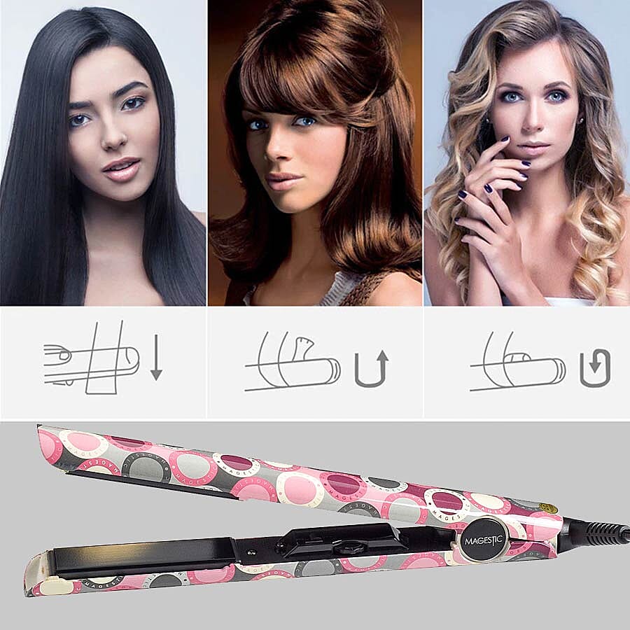 Magestic: Nano Hair Straightener - Silver Art Collection - Magestic