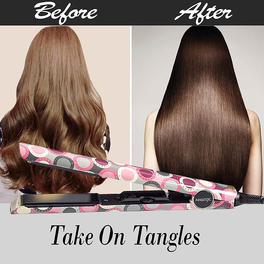 Magestic: Nano Hair Straightener - Silver Art Collection - Magestic