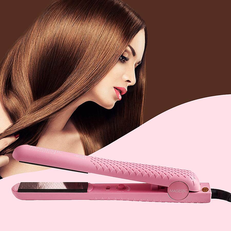 Magestic: 1.25in  Ceramic Hair Straightener - Pink