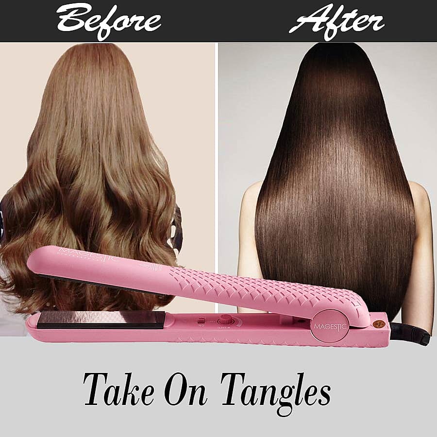 Magestic: 1.25in  Ceramic Hair Straightener - Pink