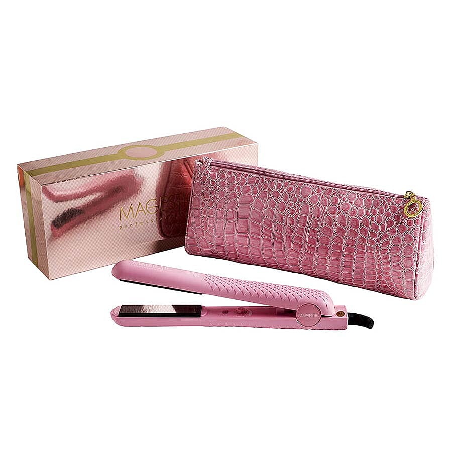 Magestic: 1.25in  Ceramic Hair Straightener - Pink