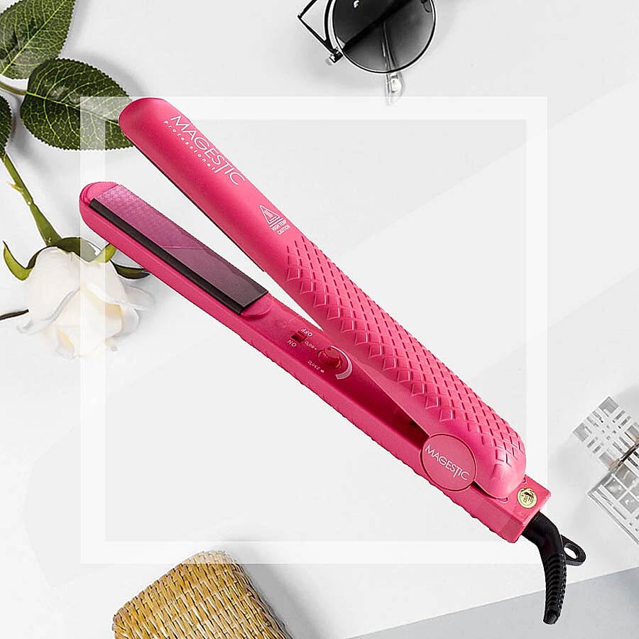 Magestic: 1.25 Ceramic Hair Straightener - Red