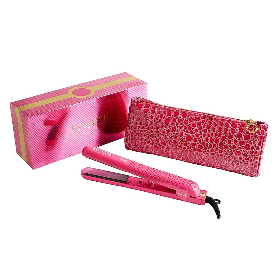 Magestic: 1.25 Ceramic Hair Straightener - Red