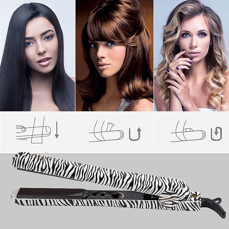 Magestic: 1.25 Hair Straightener (Size 27x3cm) - Platinum Zebra