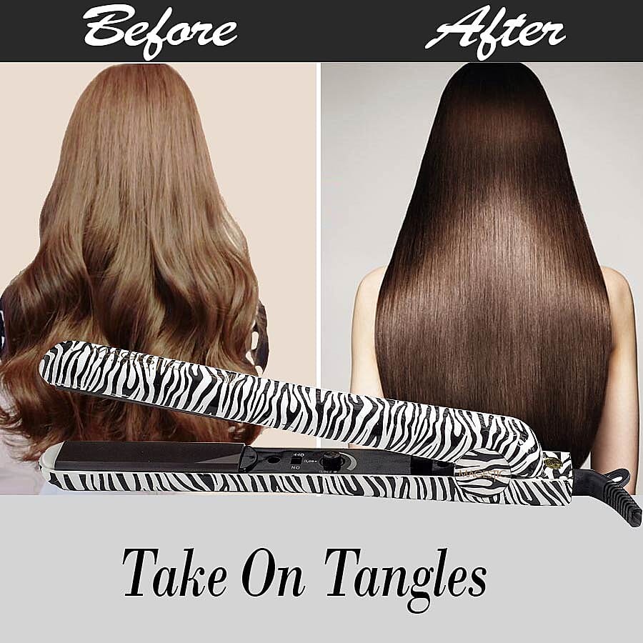 Magestic: 1.25 Hair Straightener (Size 27x3cm) - Platinum Zebra